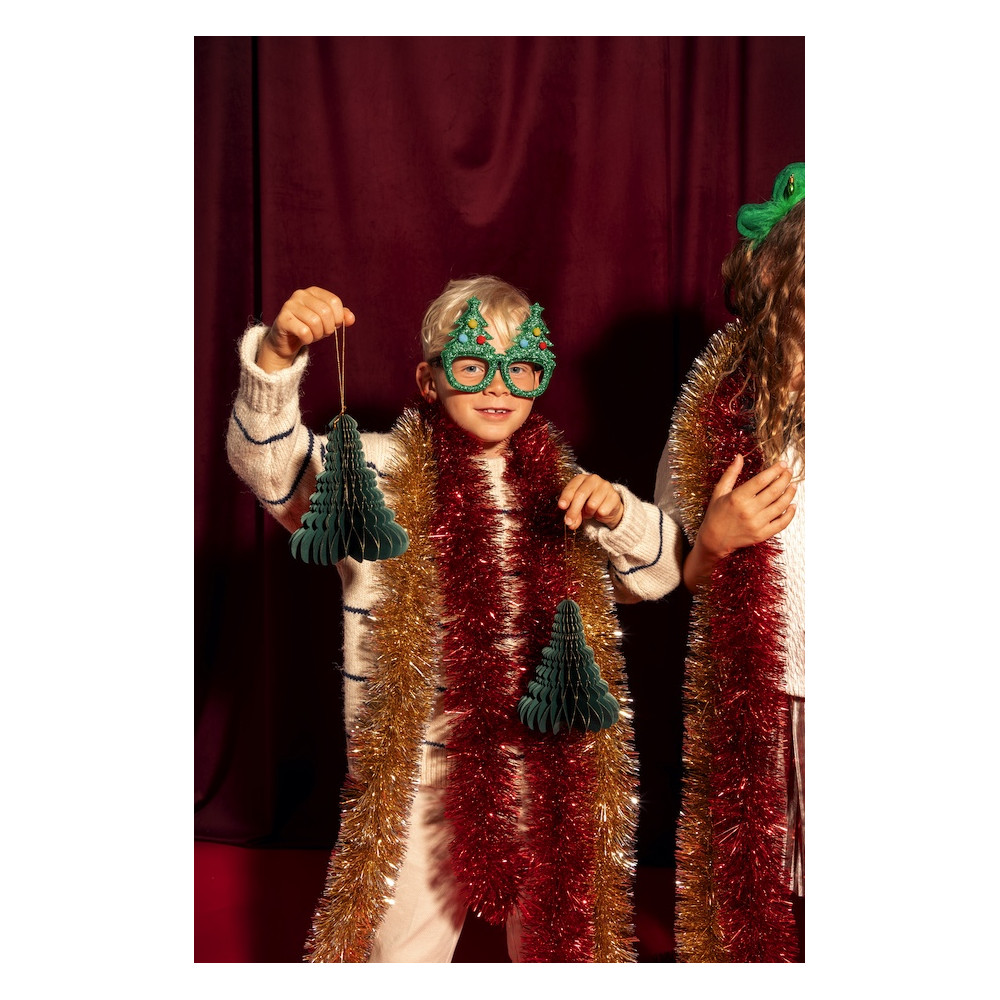 Christmas Tree glasses - green 15 x 12 cm