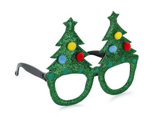 Christmas Tree glasses - green 15 x 12 cm
