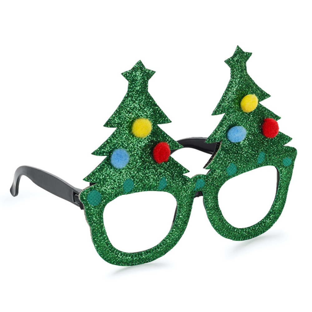 Christmas Tree glasses - green 15 x 12 cm
