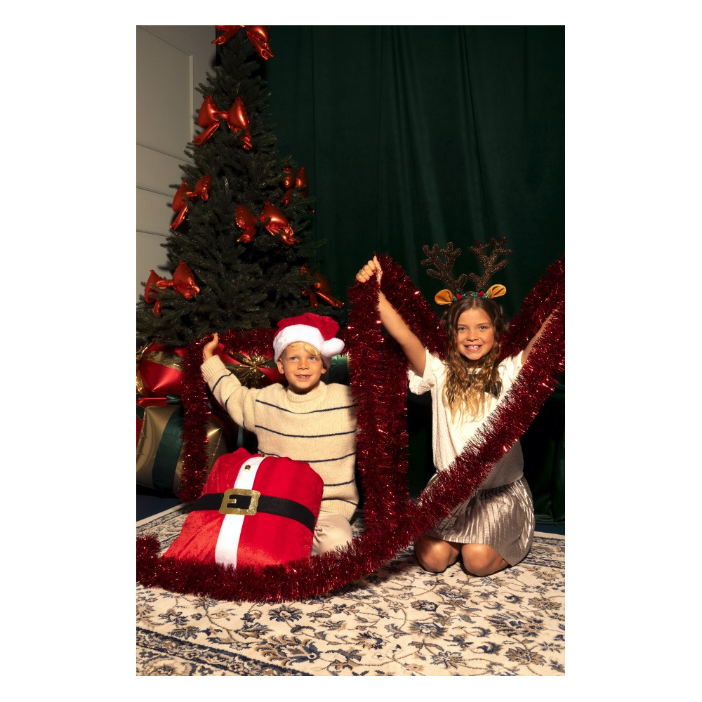 Worek Świętego Mikołaja na prezenty - czerwony 50 x 70 cm