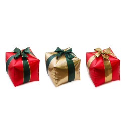 Foil balloon standing Christmas presents - 34 x 36 cm 3 pcs.