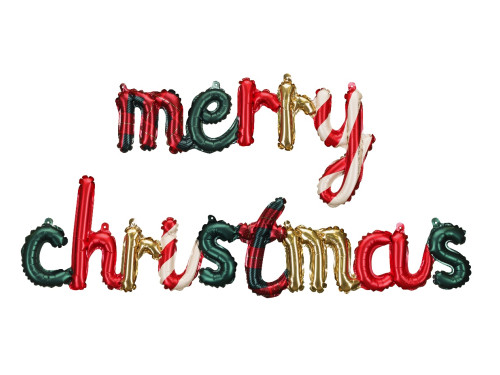 Foil balloon Merry Christmas - 143 x 25 cm