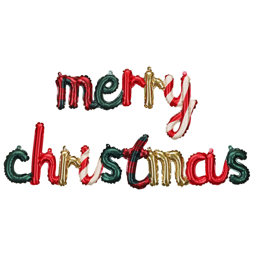 Balon foliowy napis Merry Christmas - 143 x 25 cm