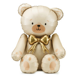 Balon foliowy Miś - beżowy 75 x 84 cm