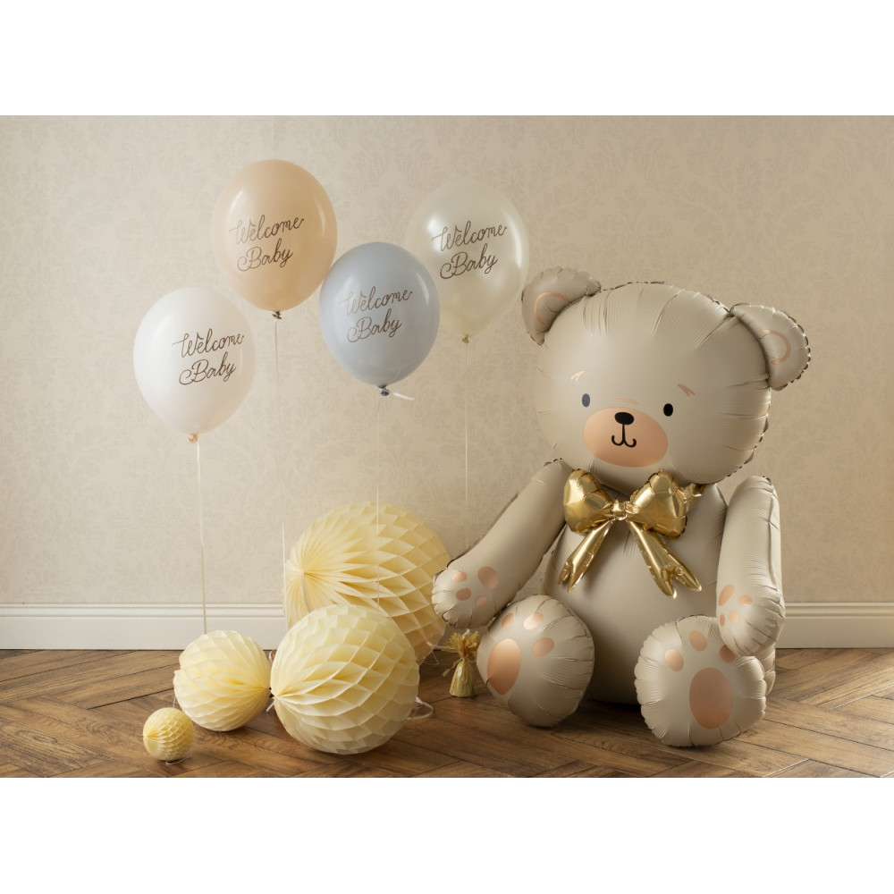 Balon foliowy Miś - beżowy 75 x 84 cm