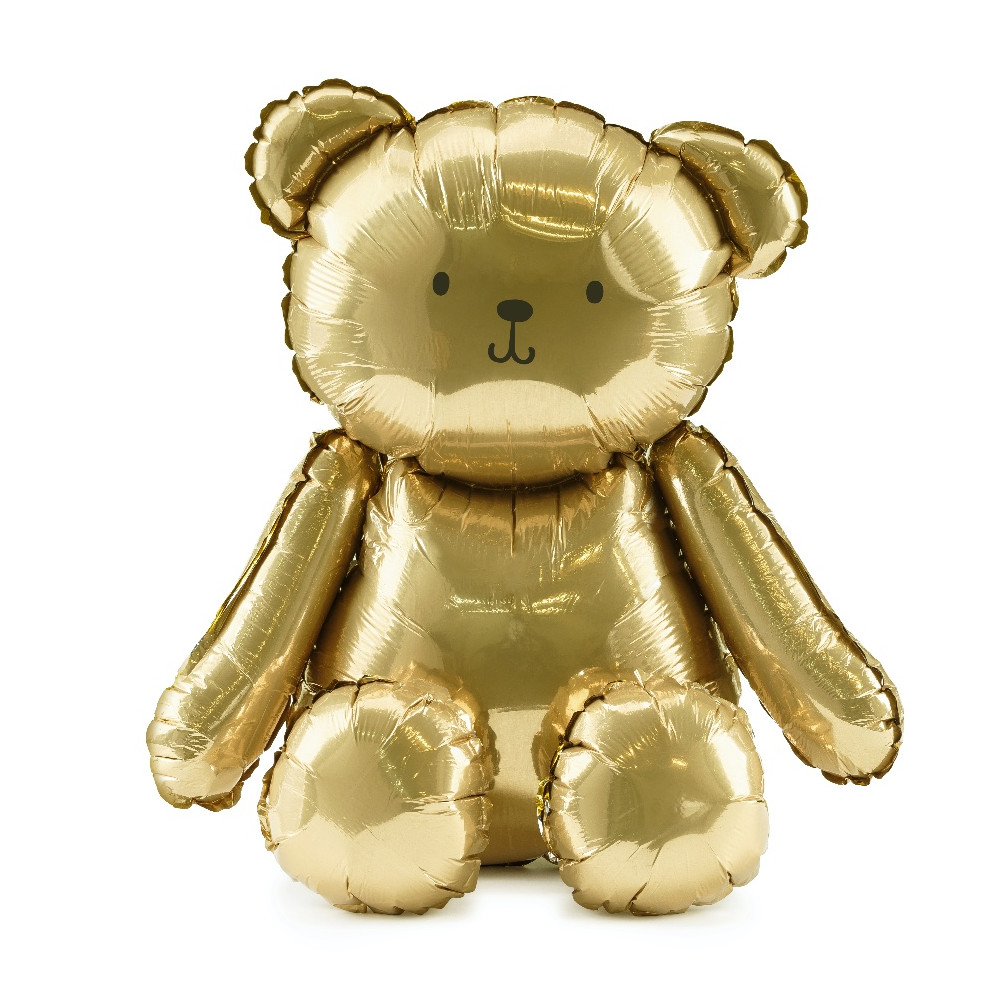 Balon foliowy Miś - złoty 43 x 53 cm