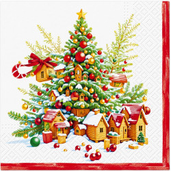 Decorative napkins Festive Joy Tree - Paw - 20 pcs.