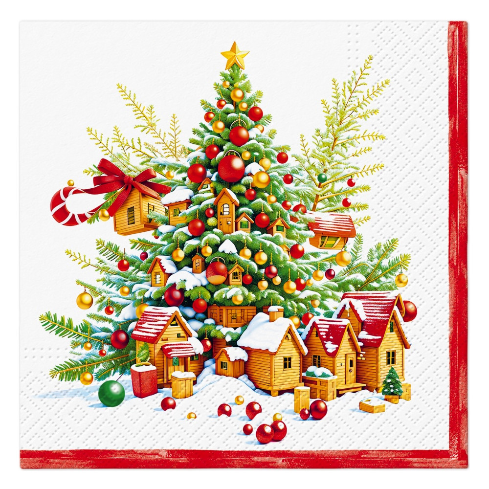 Decorative napkins Festive Joy Tree - Paw - 20 pcs.