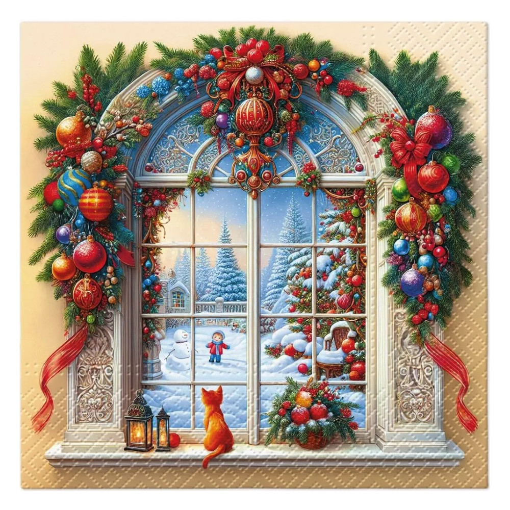 Decorative napkins Holiday Arch Decor - Paw - 20 pcs.