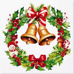 Decorative napkins Jingle Bells Bliss - Paw - 20 pcs.