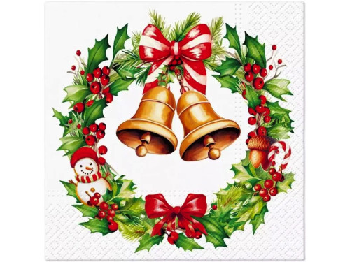 Serwetki ozdobne Jingle Bells Bliss - Paw - 20 szt.