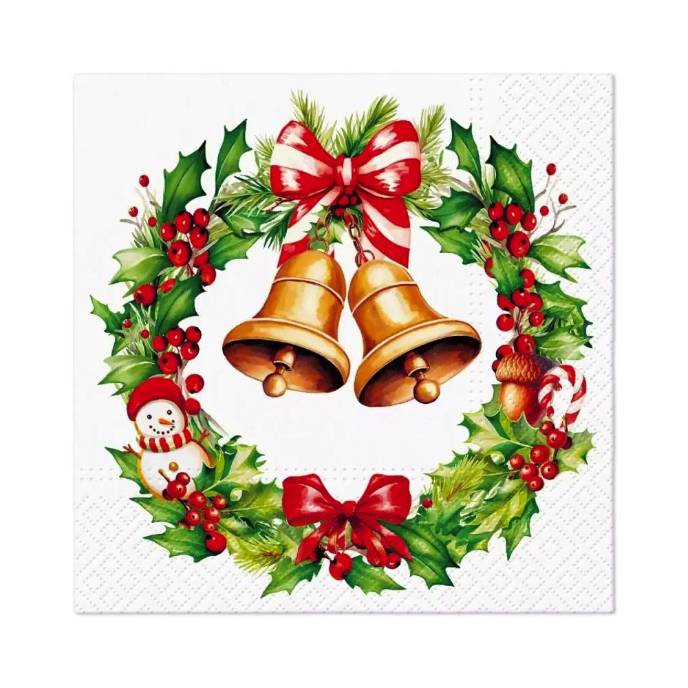 Decorative napkins Jingle Bells Bliss - Paw - 20 pcs.