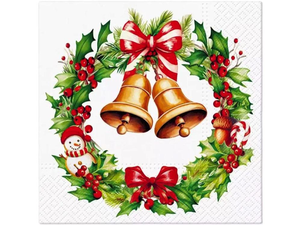 Serwetki ozdobne Jingle Bells Bliss - Paw - 20 szt.