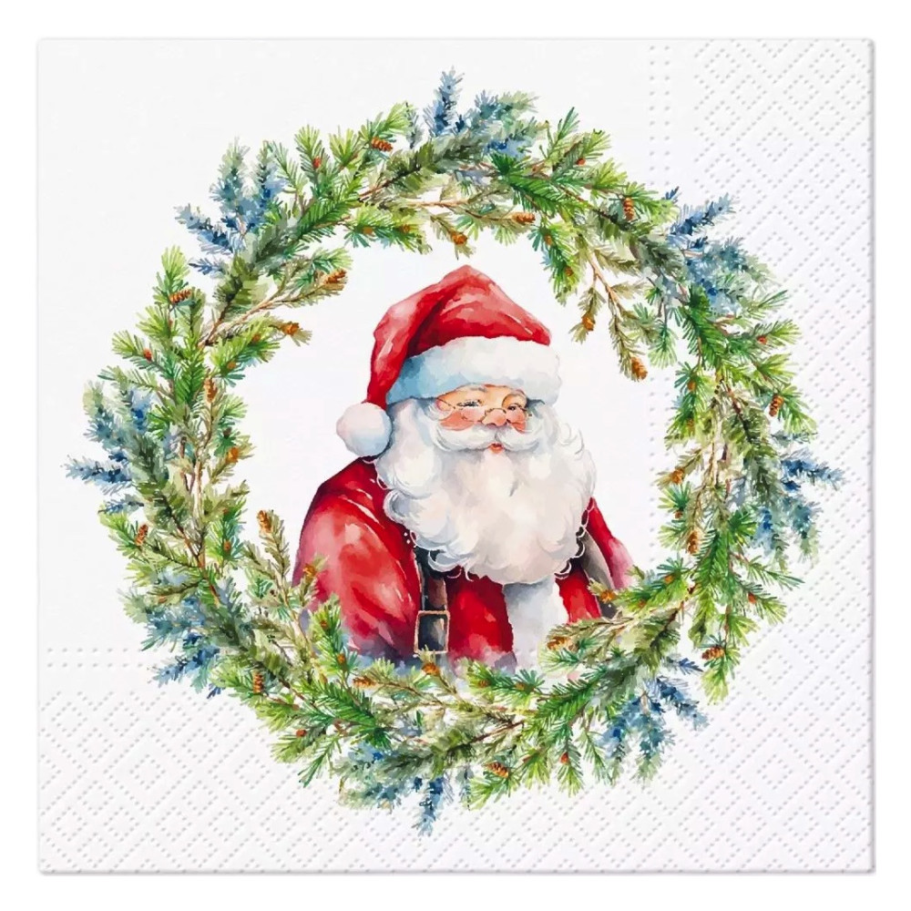 Serwetki ozdobne Joyful Claus Circle - Paw - 20 szt.