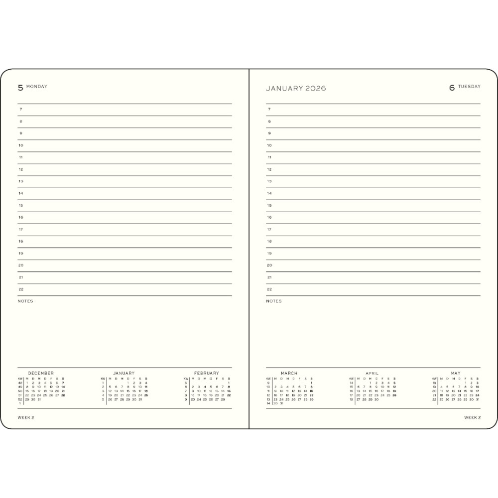 Planer dzienny 2026 A4+ - Leuchtturm1917 - Black