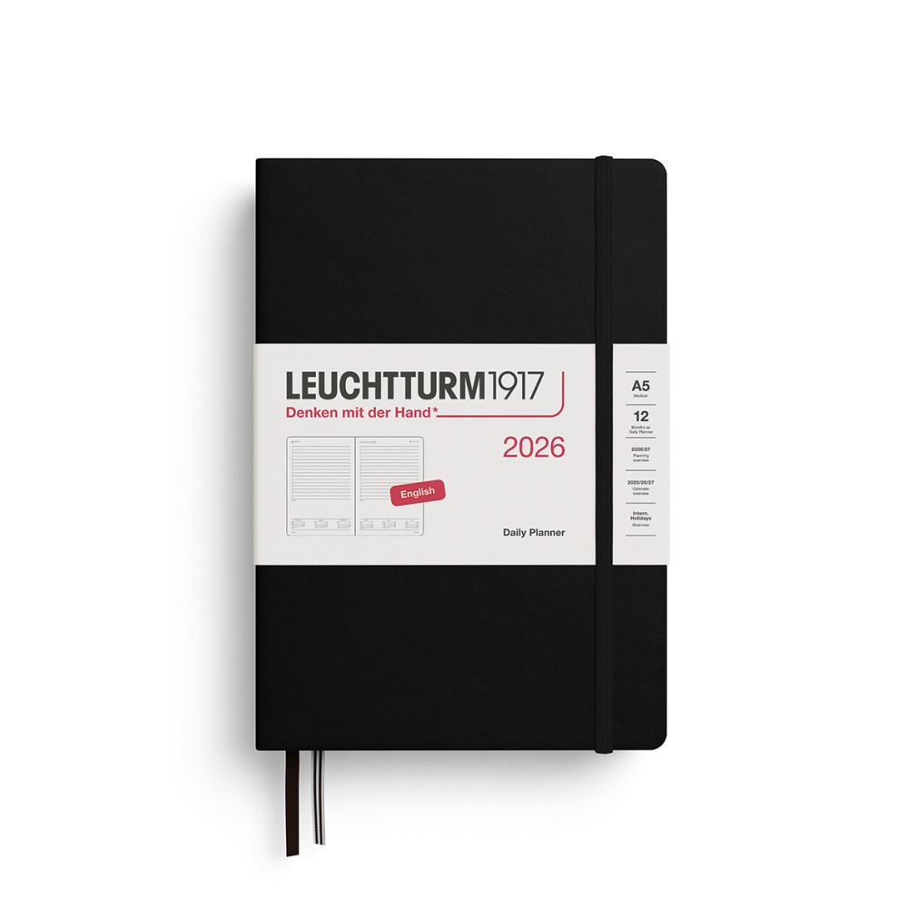 Planer dzienny 2026 A5 - Leuchtturm1917 - Black