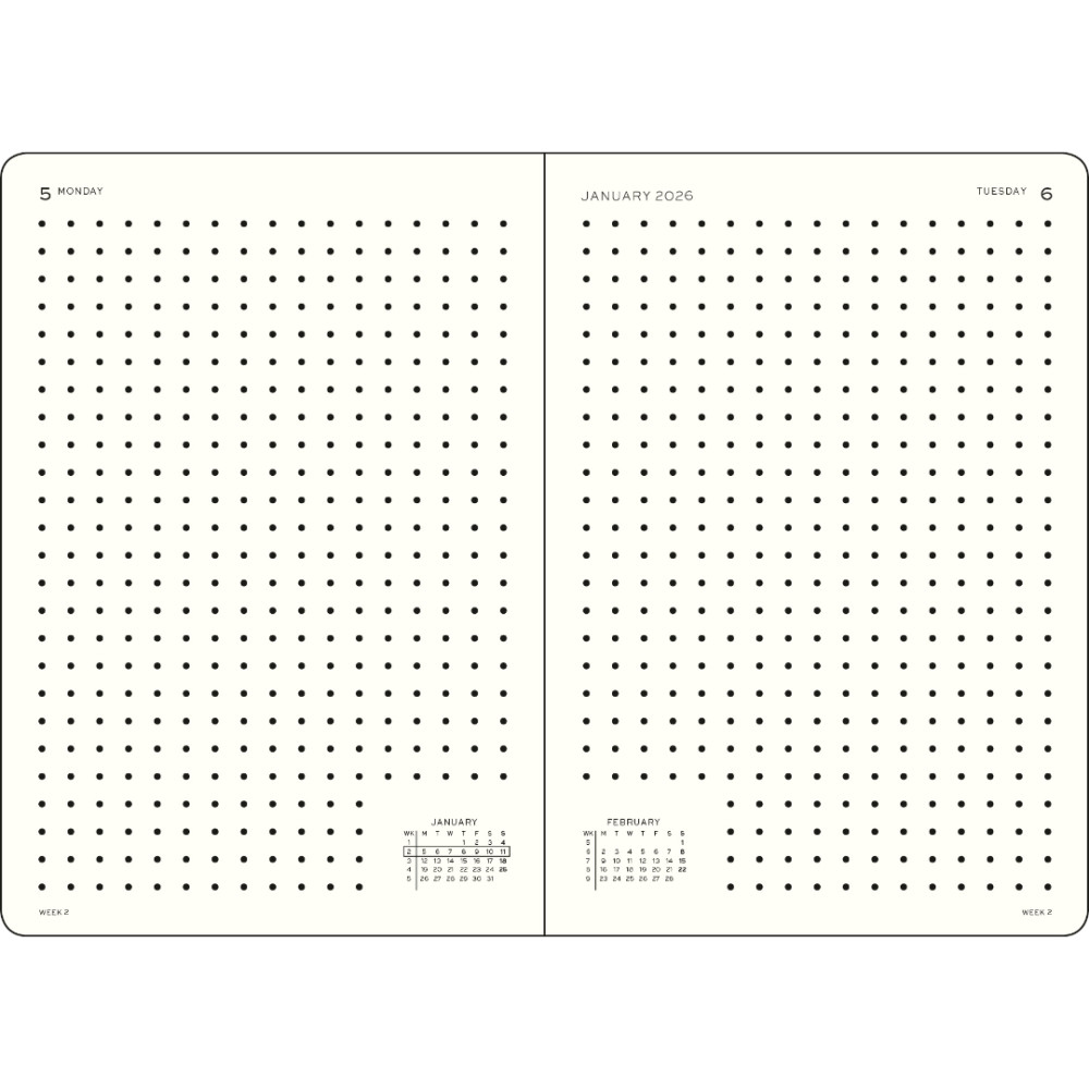 Dotted Daily Planner 2026 A5 - Leuchtturm1917 - Dusty Rose