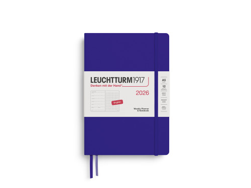 Dotted Weekly Planner & Notebook 2026 A5 - Leuchtturm1917 - Ink
