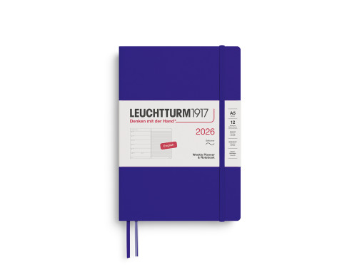 Dotted Weekly Planner & Notebook 2026 A5 - Leuchtturm1917 - Ink
