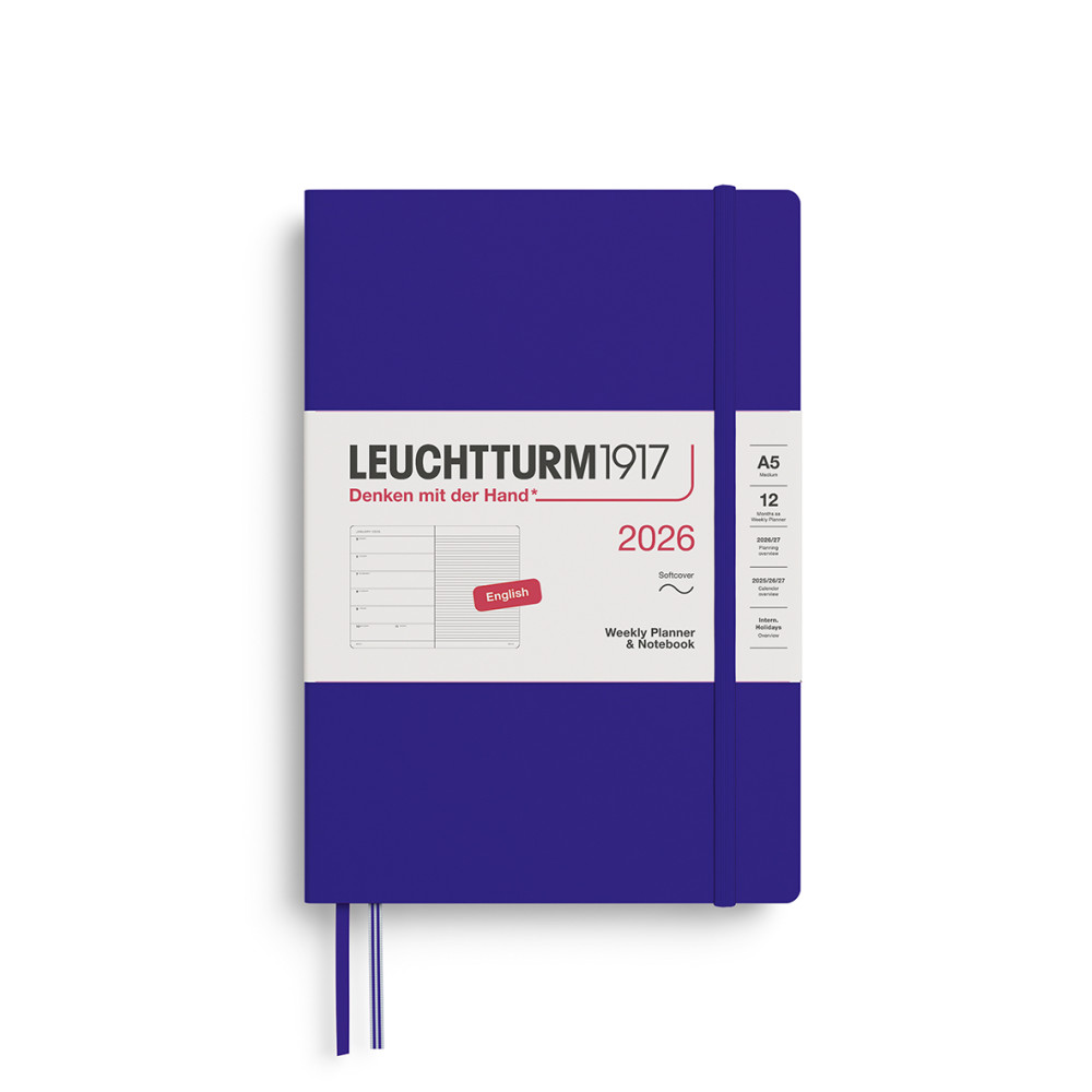 Dotted Weekly Planner & Notebook 2026 A5 - Leuchtturm1917 - Ink