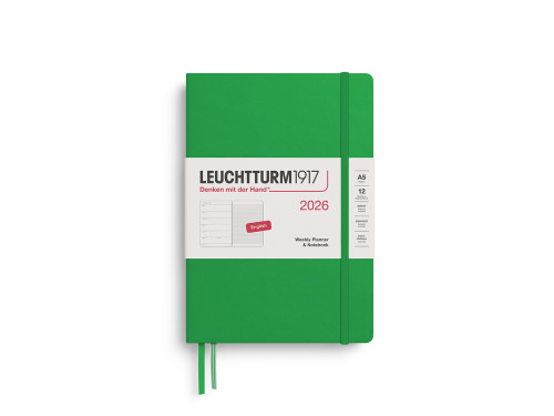 Ruled Weekly Planner & Notebook 2026 A6 - Leuchtturm1917 - Spring Leaf