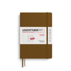 Ruled Weekly Planner & Notebook 2026 A6 - Leuchtturm1917 - Spice Brown