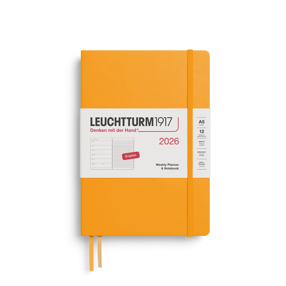 Ruled Weekly Planner & Notebook 2026 A6 - Leuchtturm1917 - Rising Sun