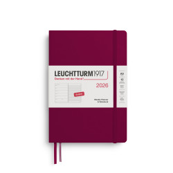 Planer tygodniowy z notatnikiem w linie 2026 A5 - Leuchtturm1917 - Port Red