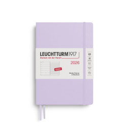 Planer tygodniowy z notatnikiem w linie 2026 A5 - Leuchtturm1917 - Lilac