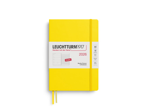 Ruled Weekly Planner & Notebook 2026 A6 - Leuchtturm1917 - Lemon