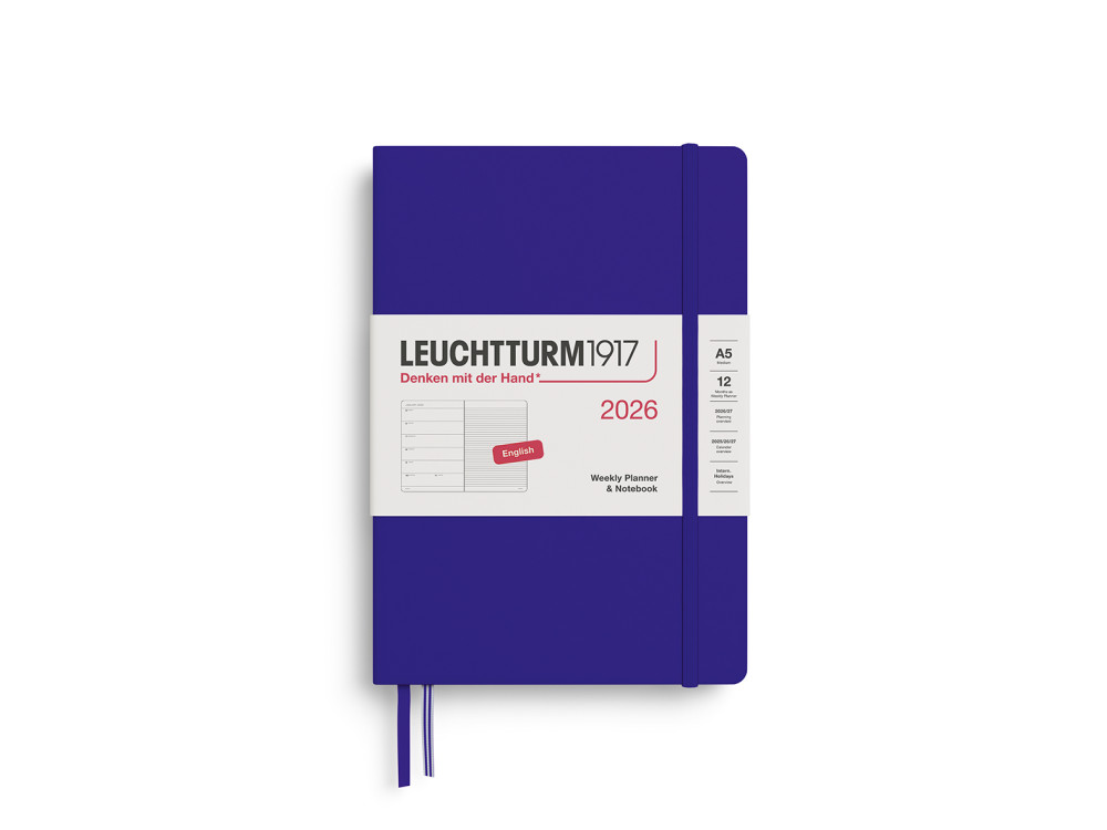 Ruled Weekly Planner & Notebook 2026 A6 - Leuchtturm1917 - Ink