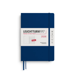 Planer tygodniowy z notatnikiem w linie 2026 A5 - Leuchtturm1917 - Navy