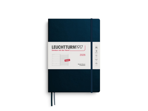 Ruled Weekly Planner & Notebook 2026 A6 - Leuchtturm1917 - Deep Sea