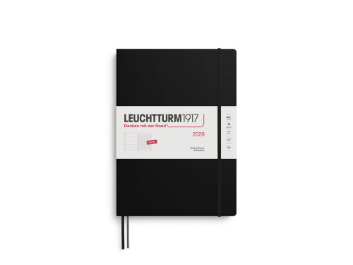 Ruled Weekly Planner & Notebook 2026 A6 - Leuchtturm1917 - Black