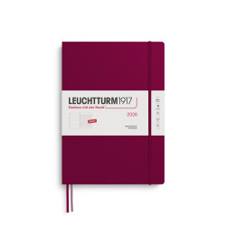 Ruled Weekly Planner & Notebook 2026 A4+ - Leuchtturm1917 - Port Red