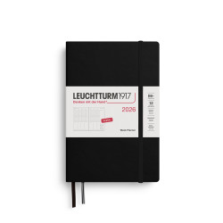 Vertical Weekly Planner & Notebook 2026 B6+ - Leuchtturm1917 - Black