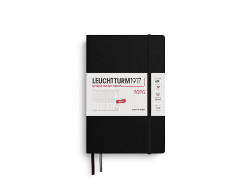 Planer tygodniowy wertykalny 2026 B6+ - Leuchtturm1917 - Black