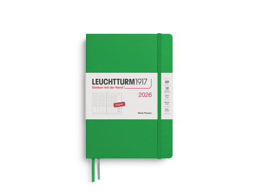 Planer tygodniowy wertykalny 2026 A5 - Leuchtturm1917 - Spring Leaf