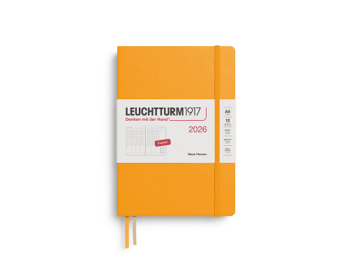 Vertical Weekly Planner & Notebook 2026 A5 - Leuchtturm1917 - Rising Sun