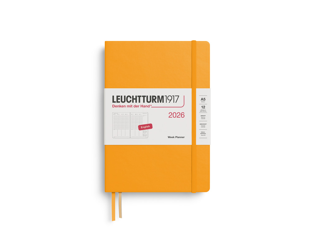 Planer tygodniowy wertykalny 2026 A5 - Leuchtturm1917 - Rising Sun