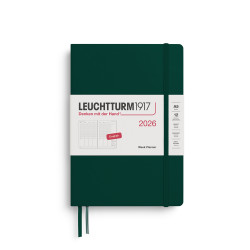 Vertical Weekly Planner & Notebook 2026 A5 - Leuchtturm1917 - Forest Green