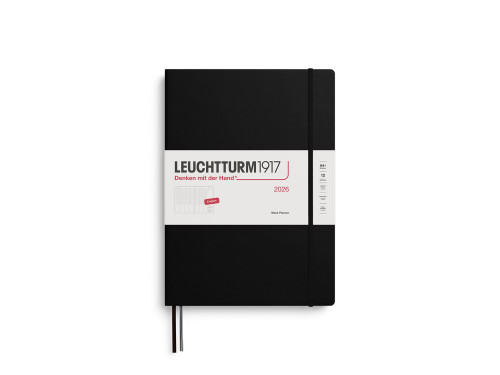 Planer tygodniowy wertykalny 2026 A4+ - Leuchtturm1917 - Black