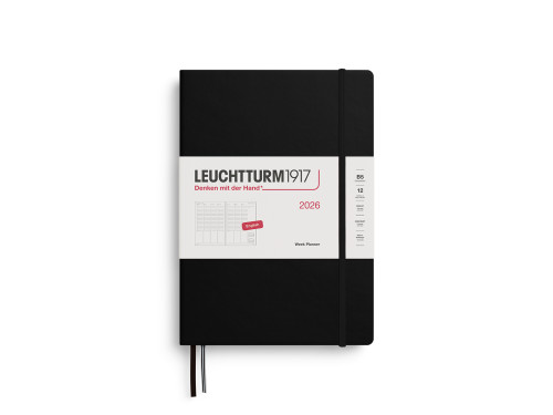 Planer tygodniowy wertykalny 2026 B5 - Leuchtturm1917 - Black