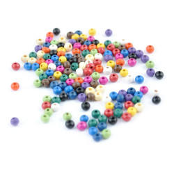 Wooden beads 6 mm - Rico Design - colorful 125 pcs.