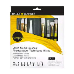 Set of Mixed Media accessories and brushes - Daler Rowney - 10 pcs.