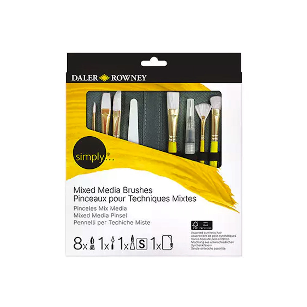 Set of Mixed Media accessories and brushes - Daler Rowney - 10 pcs.