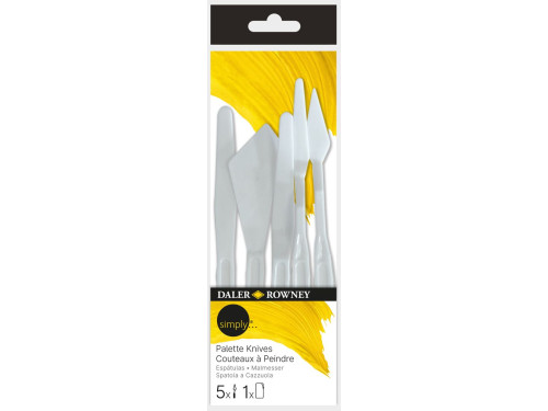 Set of plastic palette knives - Daler Rowney - 5 pcs.