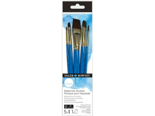 Set of Simply Watercolour brushes - Daler Rowney - 5 pcs.