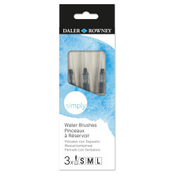 Zestaw pędzli na wodę Simply - Daler Rowney - 3 szt.