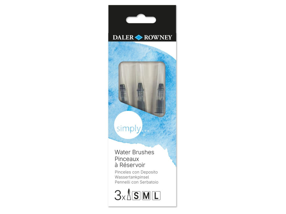 Set of Simply water brushes - Daler Rowney - 3 pcs.